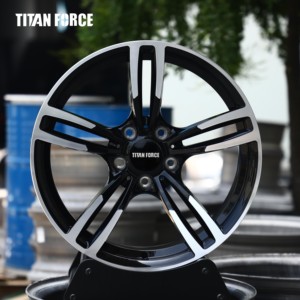 Rines TITAN FORCE para autos 5x112 5x130 18 19 20 22 pulgadas, ruedas forjadas personalizadas en negro mate con cara mecanizada para <span class=keywords><strong>BMW</strong></span> 3e46 f30 e90 e92 g20 - Product Image 1