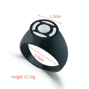 Anneaux de <span class=keywords><strong>super</strong></span>-<span class=keywords><strong>héros</strong></span> vertes à la mode, qui brillent dans le noir - Product Image 6