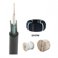 Câble à fibre optique GYXTW blindé aérien, à gel, multi-tubes lâches, certifié CE, gaine noire, emballage extérieur en acier et bois