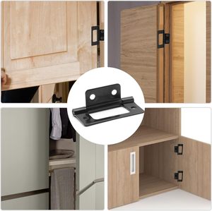 Charnière papillon en acier de 2 pouces, finition laiton foncé, pour lit pliant antique, porte en bois, armoire, quincaillerie de meubles - Product Image 4