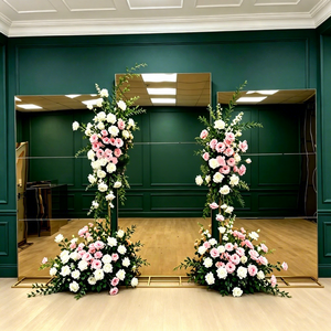 DKB Venta al por Mayor de Lujo, Nuevo Arco de Acero Inoxidable Dorado de Gran Tamaño para Escenario de Boda, Soporte de Pantalla de Bienvenida - Product Image 1