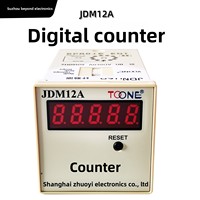 Compteur Accumulatif en Plastique Shanghai Zhuoyi JDM12A, Affichage LED Cinq Chiffres, Réinitialisation Programmable, Mémoire de Panne de Courant, Fabriqué en Chine