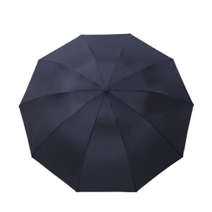 Folding <b>Umbrella</b> 10-Rib Black Vinyl Sun Protection UV Protection Sunny And Rainy Use Travel Manual Open - Product Image 2