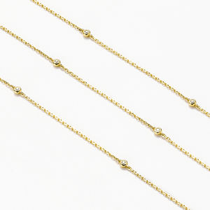 Minimalist असली सोना 14K 18K सोने की हीरे की हार आभूषण महिलाओं के लिए - Product Image 4