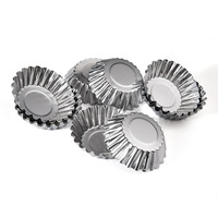 Moule à tarte aux oeufs Moule à tarte antiadhésif et réutilisable pour la cuisson Mini moule en aluminium pour tartes Tartes Cupcakes Mini gâteaux Pudding