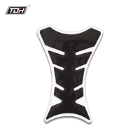 Autocollant de réservoir de carburant de moto en Fiber de carbone 5D, coussinet antidérapant universel noir auto-adhésif pour Scooter, route et tout-terrain