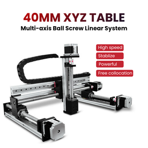 Table de positionnement XYZ Pinsi Cartesian pour bras robotisé, axe Z, <span class=keywords><strong>avec</strong></span> rail linéaire et actionneur à vis à billes et moteur pas à pas - Product Image 2