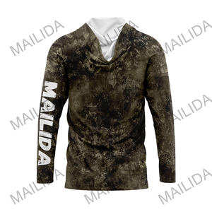 迷彩長袖Tシャツパーカー付き屋外通気性サンプロテクティブハンティングパーカー - Product Image 2