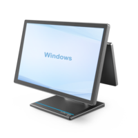 Smart Windows/Android Terminal POS de pantalla táctil dual/simple FHD de 15,6 pulgadas para venta al por menor o restaurante