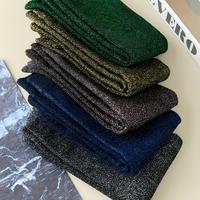Chaussettes à cinq doigts unisexes, métalliques brillantes, extensibles, confortables, pour un usage quotidien, tendance, multicolores, chaussettes de mode