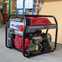 Générateur à essence 6,5 kW Honda GX390, démarrage électrique, réservoir de carburant de 30 L, triphasé, alimentation de secours industrielle
