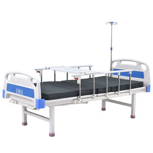 Lit d'hôpital manuel à 2 manivelles avec tête et pied de lit en ABS pour salle de soins - Product Image 2