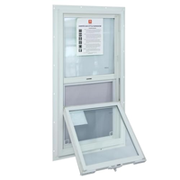 Fenêtre américaine à simple battant en PVC à double vitrage, isolation thermique, intérieur résidentiel, coulissante verticale, moustiquaire magnétique en fibre de verre