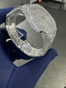 Ventas directas del fabricante de gama alta VVS Mossanite Watch Honeycomb Ice Set Luxury Hip Hop <span class=keywords><strong>Binbin</strong></span> Reloj personalizado 5711 - Product Image 3