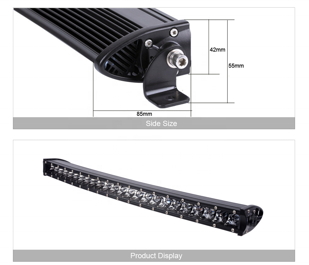 20/30/42/52インチ シングルロウ LEDバー スリムカーブドLEDバー