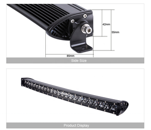<span class=keywords><strong>Barre</strong></span> LED à une rangée de 20 "30" 42 "52 pouces <span class=keywords><strong>Barre</strong></span> LED mince incurvée <span class=keywords><strong>Barre</strong></span> lumineuse mince <span class=keywords><strong>Barre</strong></span> lumineuse à LED pour toit/pare-chocs/calandre de voiture - Product Image 4
