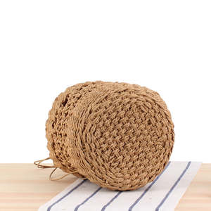 Offre Spéciale élégant tissé rotin seau sac été paille épaule fourre-tout pour les femmes à la mode plage vacances Look - Product Image 4