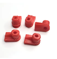 Nouveaux clips de fixation en plastique rouge pour tiges de verrouillage de porte de voiture, clips de retenue de verrouillage de voiture en forme de L, longueur de base 19 mm, trou intérieur 3,5 mm, universels