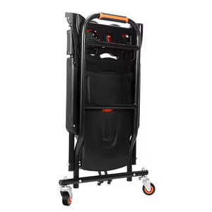 Carrito de equipaje plegable portátil de cuatro ruedas con elevación manual, carrito de transporte de equipaje para compras al aire libre, plataforma con mango retráctil - Product Image 4