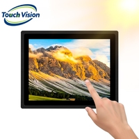 PC Industri All-in-One Kecerahan Tinggi dengan Layar Sentuh, Panel PC Industri Tahan Air IP65 untuk Pemasangan di Dinding
