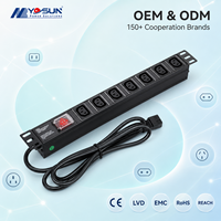 Unité de distribution d'alimentation (PDU) avec prises IEC C13 pour intégrateur de systèmes, ingénierie informatique, salle de serveurs, configuration d'alimentation clé en main