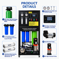 Système de purification d'eau RO automatique de haute qualité 500 LPH, purificateur d'eau portable à haut débit