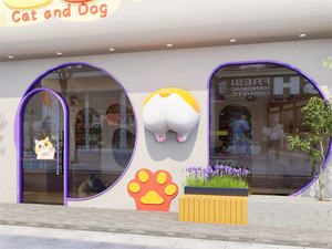 Outdoor Duurzame Speelse Corgi Butt Foam Sculptuur Schattige Aanpasbare Grootte Cartoon Stijl Pet Hars Kunst Voor Dierenwinkel Winkel - Product Image 3