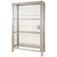 Cage de stockage sécurisée pour bouteilles de gaz, conteneur en treillis métallique verrouillable, cage de sécurité pour réservoir de propane industriel avec serrure