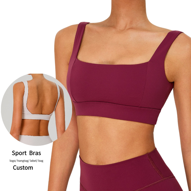 High Support Shockproof Sports Bra for Women Outdoor Running Fitness Yoga Wear Quick Dry U-shaped Beautiful Back Workout Bra