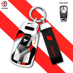 Étui de protection pour <span class=keywords><strong>clé</strong></span> de voiture RS Racing Style pour A4 Q5 A3 A6 A5 Q7, coque de protection pour <span class=keywords><strong>clé</strong></span> intelligente avec <span class=keywords><strong>porte</strong></span>-clés <span class=keywords><strong>sport</strong></span> - Product Image 5