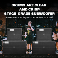 Système de sonorisation professionnel SRX728S, haut-parleur extérieur haute puissance à double haut-parleur de 18 pouces, caisson de basses pour scène de concert