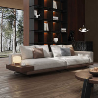 Sofá Estilo Wabi-Sabi Moderno Minimalista para Sala de Estar con Espacio Pequeño Sofá de Tres Plazas en Línea Recta