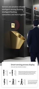 Orinatoio Automatico a Induzione in Acciaio Inossidabile di Lusso, Montaggio a Parete, Ecologico e Facile da Pulire per Ospedali, Bar, KTV - Product Image 6