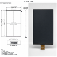 Module d'affichage LCD TFT IPS 10,1 pouces 800x1280 portrait, interface MIPI, 850 nits, haute luminosité, affichage noir normal pour système embarqué
