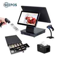 Sistema POS Táctil Intel I7 con Windows/Android, Lector de Tarjetas Magnéticas, Wi-Fi 6, Caja Registradora para Supermercados, Tiendas Minoristas y Restaurantes