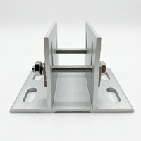 Kit de support réglable pour panneaux solaires photovoltaïques, plaques de serrage moletées, quincaillerie en acier inoxydable pour montage au sol et sur carport