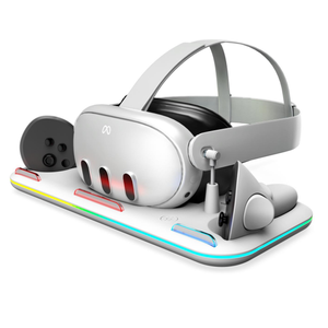 Meta Quest <span class=keywords><strong>3</strong></span> 3S için RGB manyetik şarj standı dokunmatik nokta kontrol portu ile hızlı kablosuz şarj istasyonu - Product Image 3