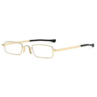 Nouvelles Lunettes de Lecture Légères et Compactes pour Hommes et Femmes, Anti-lumière Bleue HD, Portables, Tendance, pour Presbytes, Or/Brassé