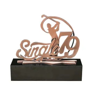 golf event Souvenir gift award stainless steel Metal golf Trophy Award for single 79