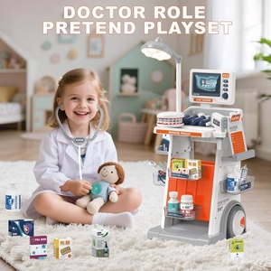 Juego de Médico para Niños de 26 Piezas con Carrito Médico, Estetoscopio, Termómetro y Jeringa, Juguete de Rol de Dentista, Kit de <span class=keywords><strong>Doctor</strong></span> para Niños - Product Image 3