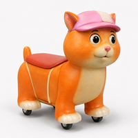 Vélo à pédales pour enfants Joy2fun en forme d'animal simulé, avec une longue autonomie de batterie et adapté à une utilisation en extérieur.