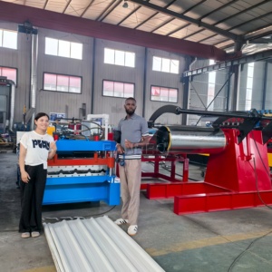 카메룬에서의 건축 자재 아연 도금 강판 지붕 시트 제조 기계 스테인리스 스틸 IBR 지붕 시트 제조 기계 - Product Image 1