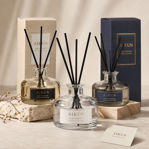 AIKUN Private Label Scent Marketing Custom Logo Premium Gift Set Wholesale High End Glass <b>Reed</b> <b>Diffuser</b> - Product Image 3
