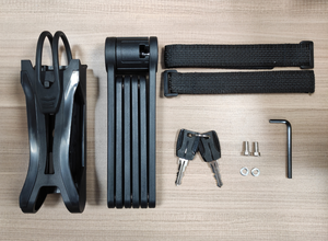 Candado de Bicicleta de Acero <span class=keywords><strong>Antirrobo</strong></span> Plegable de 6 Eslabones - Candado de Seguridad Impermeable <span class=keywords><strong>para</strong></span> Bicicleta Eléctrica, <span class=keywords><strong>Bicicletas</strong></span> de Montaña y Urbanas - Product Image 4