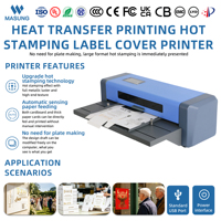 Imprimante à estampage à chaud MASUNG MS-1930-12 pouces avec écran tactile automatique USB pour papier plat, couverture de livre, papeterie de mariage