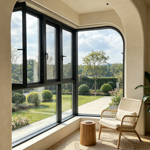 Fenêtres fixes verticales en aluminium sur mesure, cadre fin avec verre trempé Low-E pour vue intérieure de salle à manger - Product Image 5
