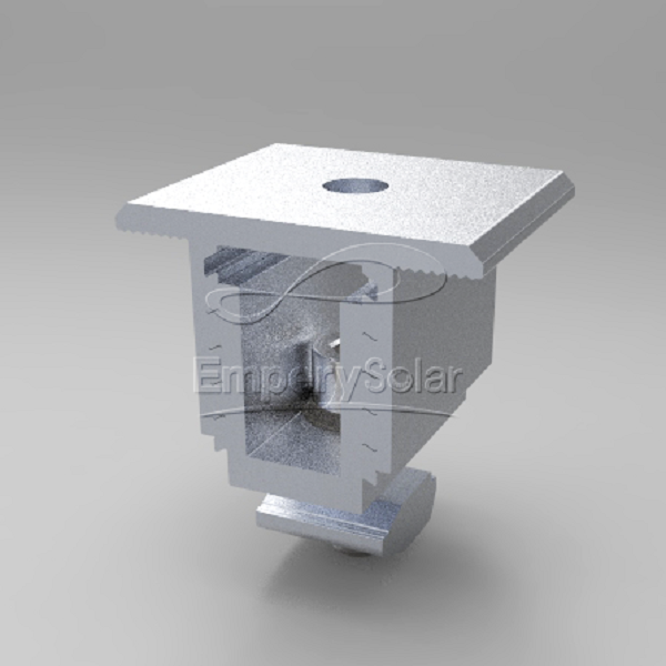 EmperySolar Aluminium Solar Panel Mounting System Adjustable End Clamps & Mid Clamp Solar Brackets