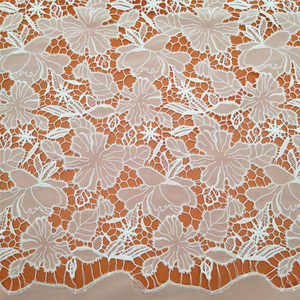 Encaje de Chifón de Poliéster 100% Soluble en Agua con Patrón Floral Bordado de Estilo Elegante para Ropa y Textiles para el Hogar - Product Image 3