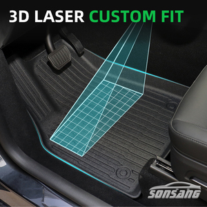 พรมปูพื้นรถยนต์ SONSANG สำหรับรถยนต์มิตซูบิชิ XFORCE RHD ปี 2025 วัสดุ TPE คุณภาพพรีเมียม ป้องกันทุกสภาพอากาศ แบบ 3 มิติ ออกแบบเฉพาะรุ่น - Product Image 3
