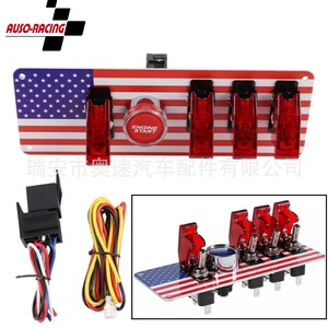 Car Modification <b>Switch</b> Panel <b>12V</b> Universal Ignition Button With Engine Start Red Led Lights Aluminum Alloy - Product Image 3